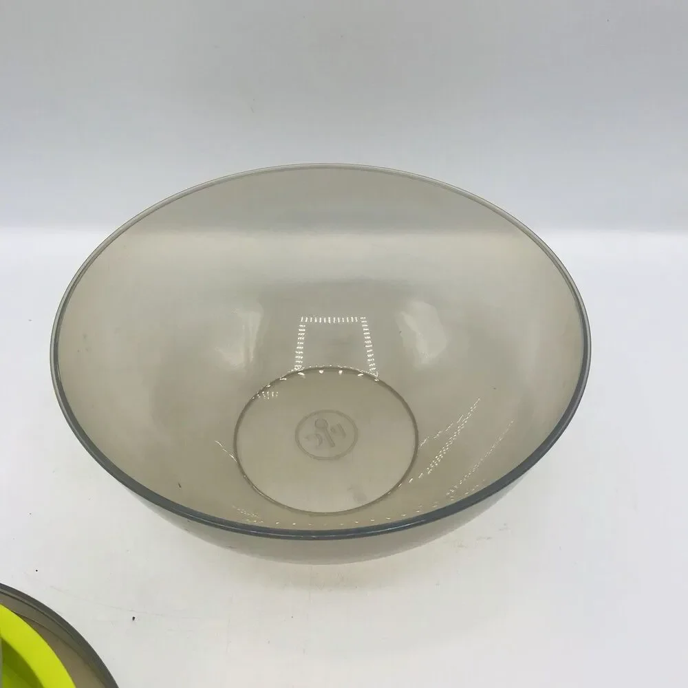 Pampered Chef Salad Bowl Green Grey Career, Preppy, Lunch Prep, Traditional